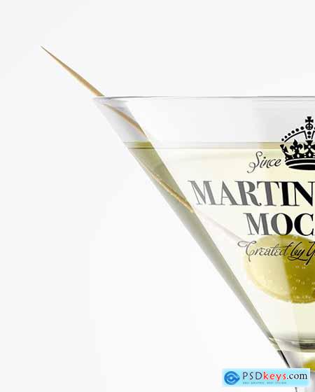 Martini Glass with Olive Mockup 88235