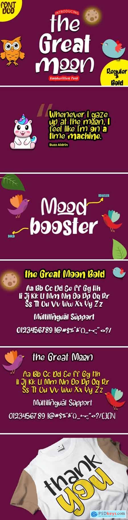 The Great Moon Font