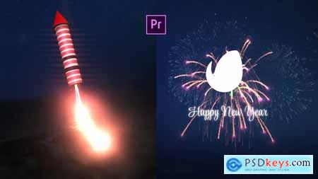 New Year Fireworks Logo Reveal 35387636