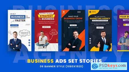 Business Agency Ads Set Stories Pack 35413080