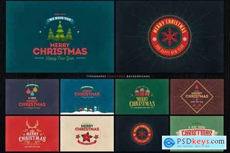 Typography Christmas Cards- Backgrounds
