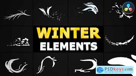 Hand-Drawn Winter Elements DaVinci Resolve 35290279