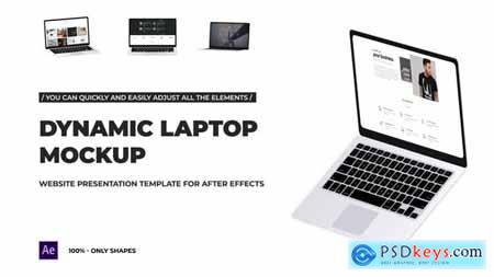Dynamic Laptop Mockup - Website Presentation 35061444