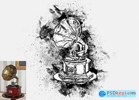 Ink Art Photoshop Action 6810776