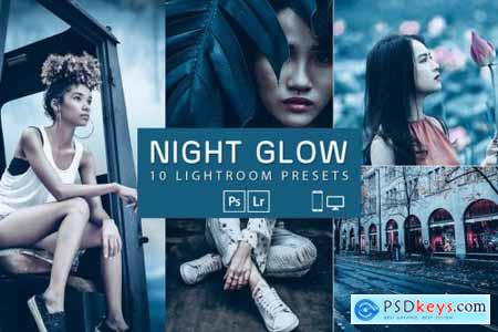 10 Night Glow Presets - Mobile & Desktop Lightroom