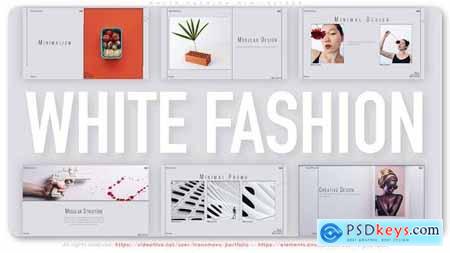 White Fashion Mini Slides 35478098
