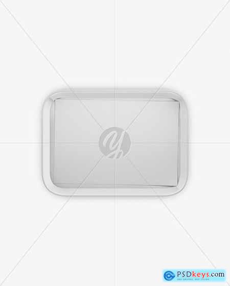 Food Tray w- Paper Mockup - Top View 30571