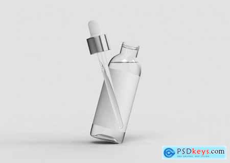 Bottle Standing with a Styled Dropper Mockup