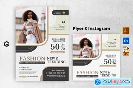 Fashion New Promo Flyer & Instagram post Template