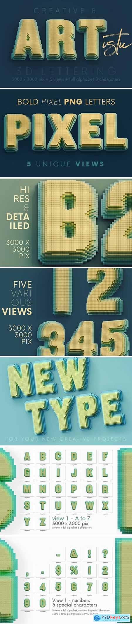 Bold Pixel - 3D Lettering