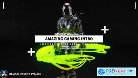 Gaming Intro Gamer channel opener Davinci Resolve project 35478244