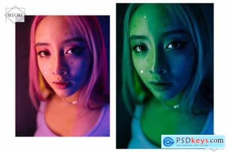 18 Neon Vibes Lightroom Preset and Photoshop Actions