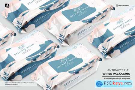 Antibacterial Wipes Packaging Mockup 6775453