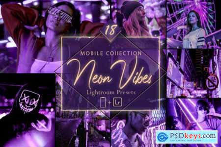 18 Neon Vibes Lightroom Preset and Photoshop Actions