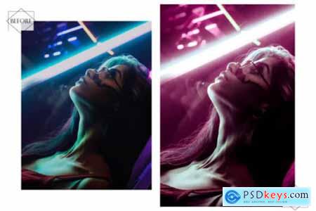 18 Neon Vibes Lightroom Preset and Photoshop Actions