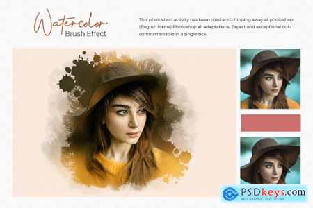 Watercolor Photo Effect Template 6850227
