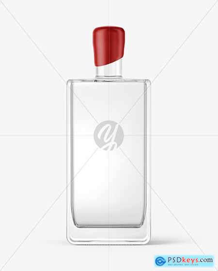 Square Vodka Bottle with Wax Mockup 35308