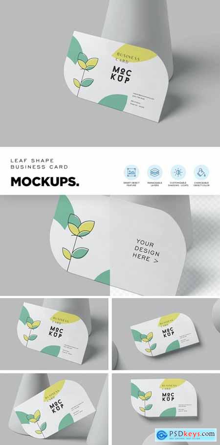 Leaf Business Card Mockups