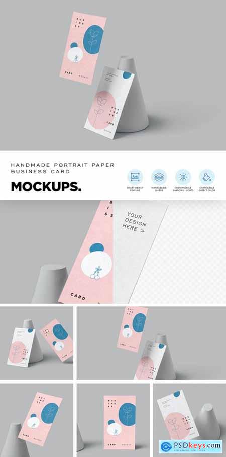 Handmade Paper Business Card Mockups