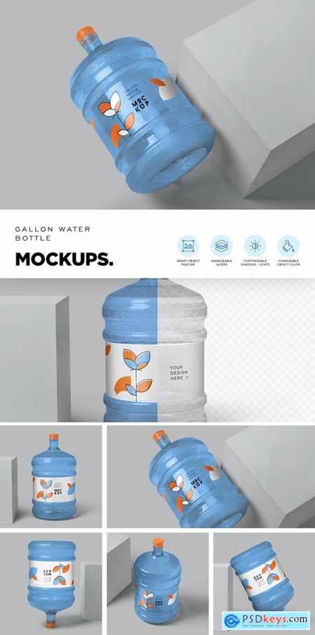 5 Gallon Water Bottle Mockups