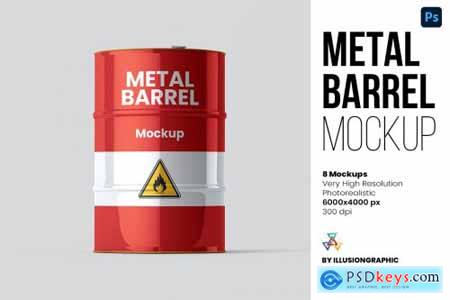 Metal Barrel Mockup - 8 views 6564800