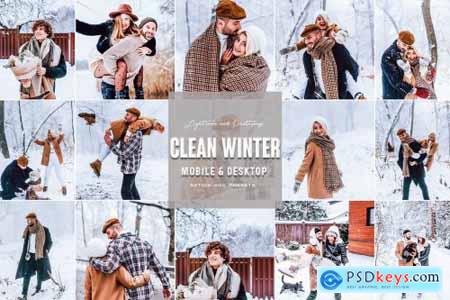 Clean Winter Photoshop Actions & Lightroom Presets