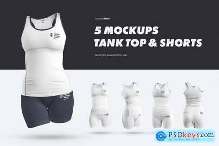 5 Mockups Tank Top and Shorts 6532330