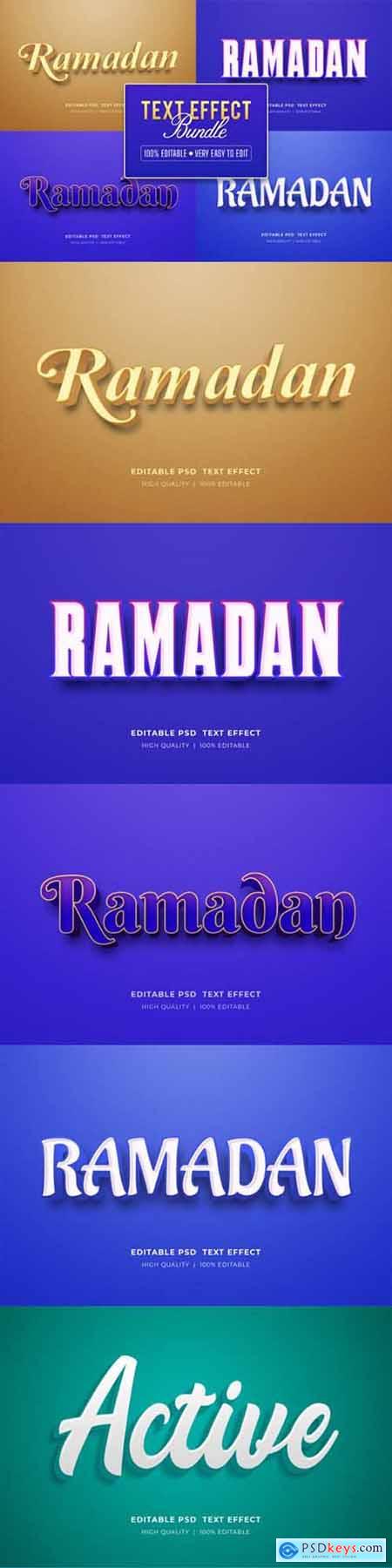 Ramadan Editable Text Effect Bundle