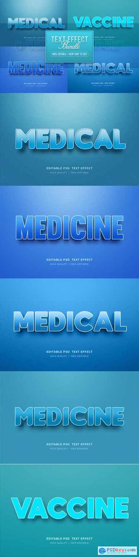 Medical Editable 3D Text Effect Bundle