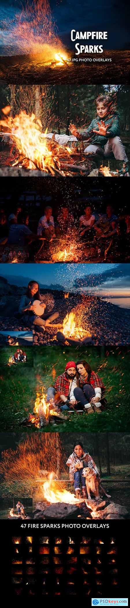 47 Campfire Spark Photo Overlays 34818217