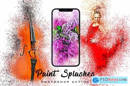 Paint Splashes Photoshop Action