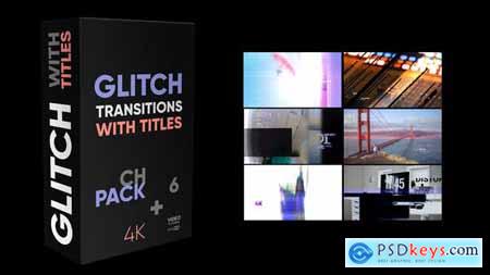 Glitch Transitions With Titles 4K 35721308