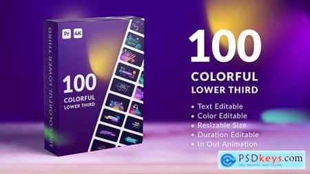 100 Colorful Lower Third Premiere Pro MOGRT 35721299