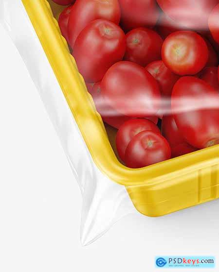 Plastic Tray with Tomatoes Mockup 46486