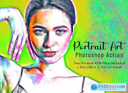 Portrait Art Photoshop Action 6889919