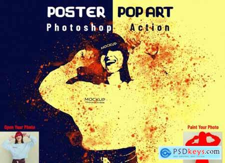 Poster Pop Art Photoshop Action 6889884