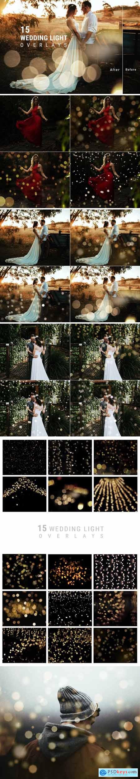 15 Wedding Light Overlays