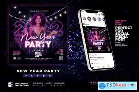 New Year Party Flyer - DJ Party