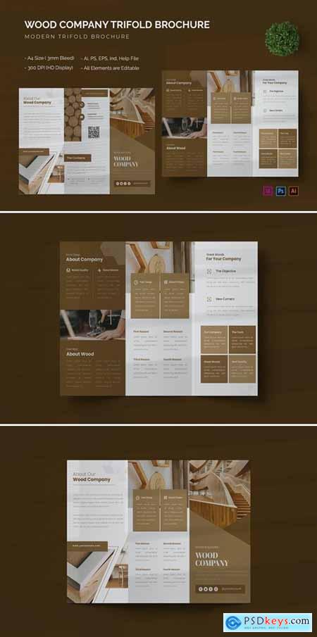 Wood Company - Trifold Brochure