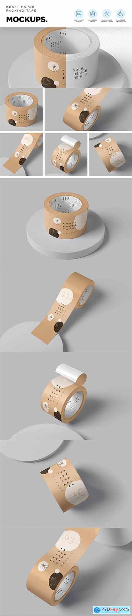 Kraft Paper Tape Mockups 6865404