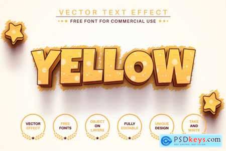 Childish Stroke Editable Text Effect, Font Style 6832201