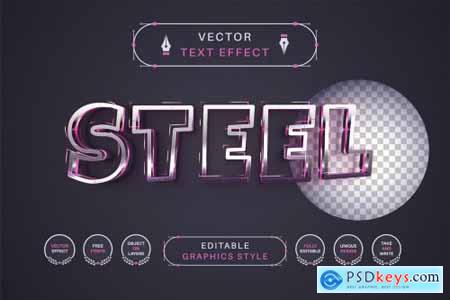 Steel - Editable Text Effect, Font Style 6873615