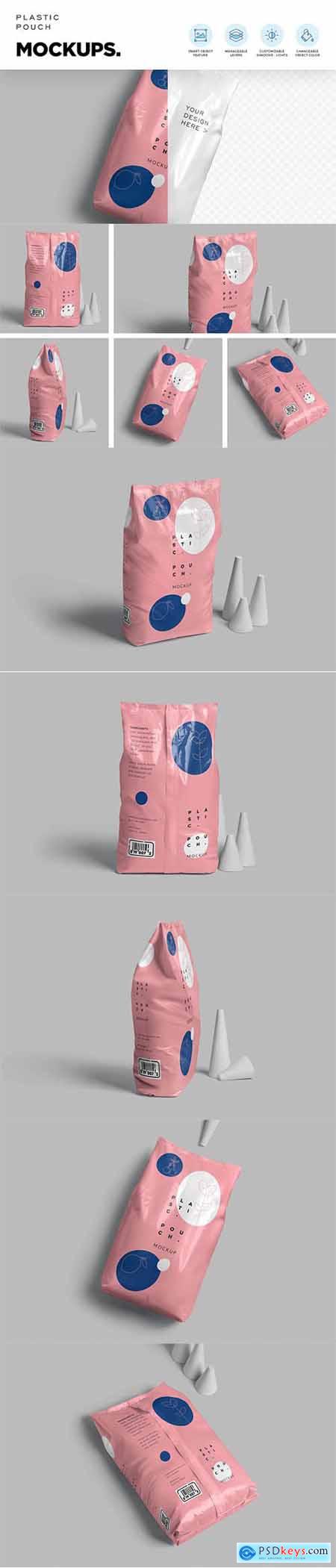 Plastic Packaging Pouch Mockups 6859933