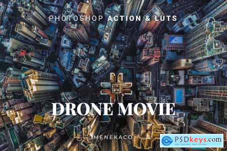 Drone Movie Photoshop Action & LUTs