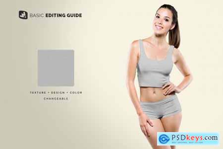 Female Short Workout Outfit Mockup 5340481