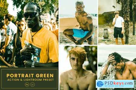 Portrait Green Action & Lightrom Presets