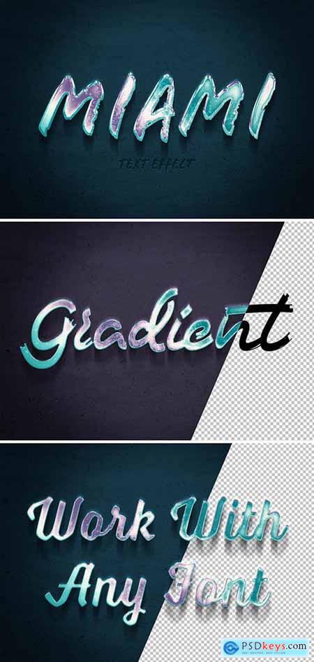Chrome Metal Text Effect Mockup with Glossy Gradient 481695603