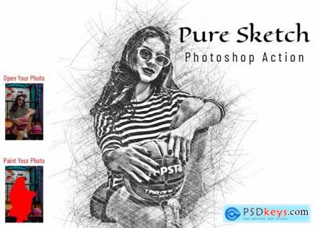 Pure Sketch Photoshop Action 6913633