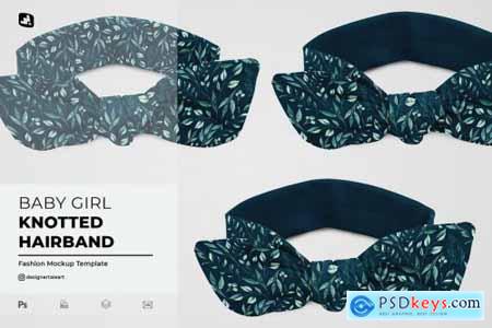 Baby Girl Knotted Hairband Mockup 6806717