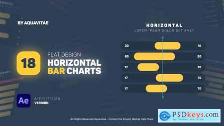 Flat Design Horizontal Bar Charts 35825515